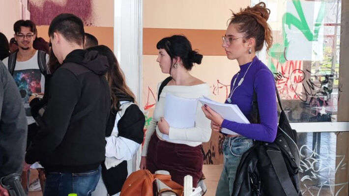  Κινητοποίηση φοιτητών του Πανεπιστημίου Θεσσαλίας με σύνθημα "δωρεάν σίτιση για όλους"